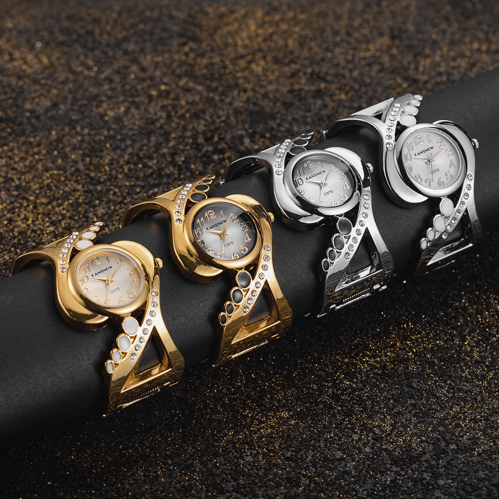 Fashion Luxury Diamond Quartz Bracelet Watches Exquisite Romantic Round ...
