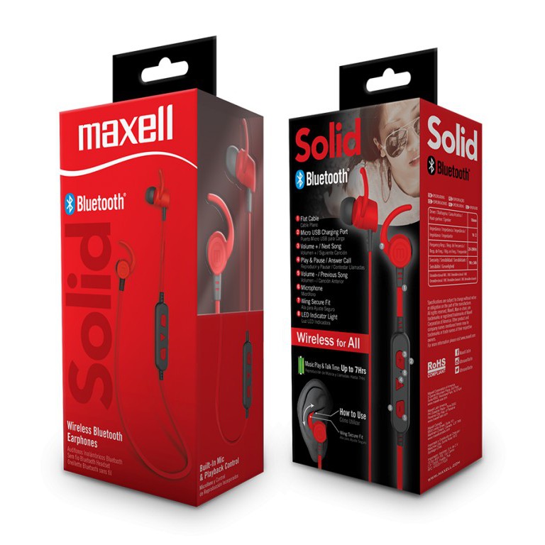 Maxell Solid Bluetooth Earphones with Mic Shopee Philippines