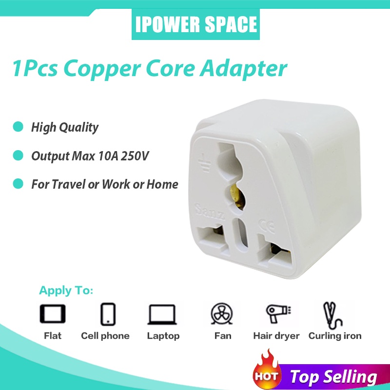 1Pcs 10A/250V Adaptor Universal Travel Adaptor China to Philippine