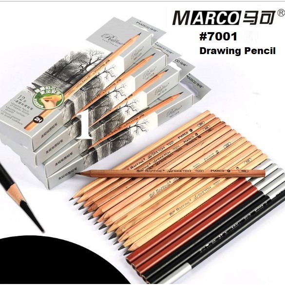Marco Art Pencil Drawing pencil Available Shade HB H 2H 3H B 2B 3B 4B ...