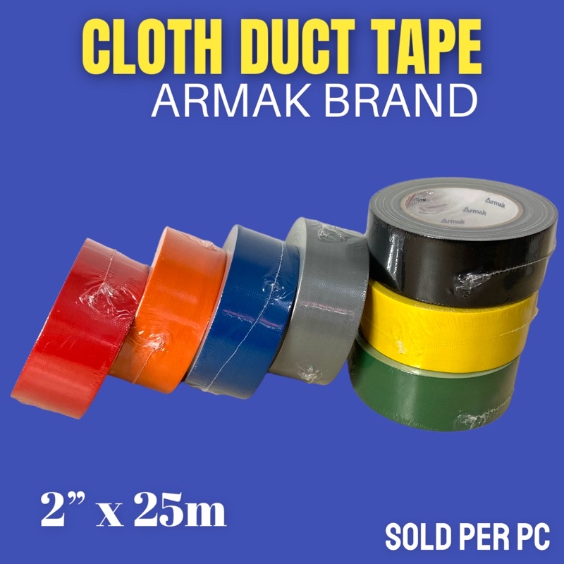 Armak Cloth Duct Tape(Assorted Colors)2” x 25m sold per Pc | Shopee ...