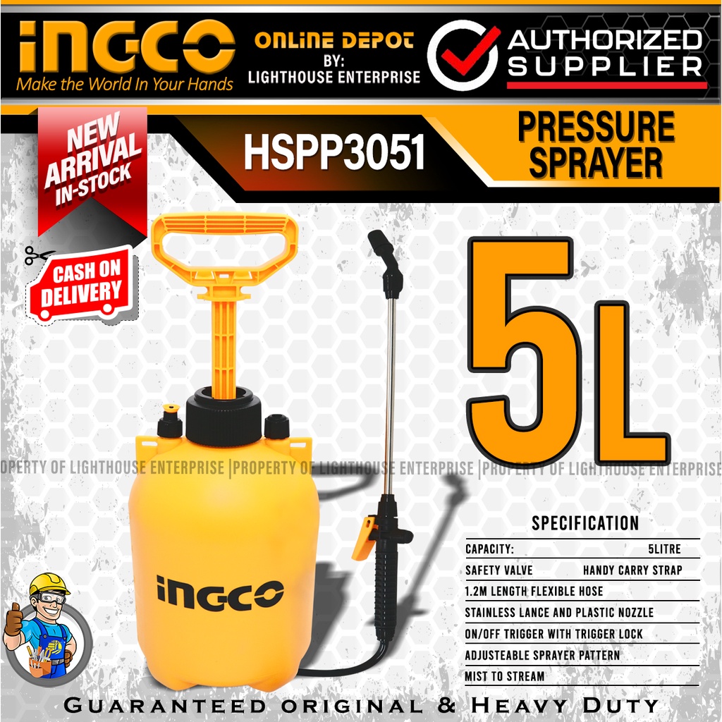 INGCO 5L Pressure Sprayer (HSPP3051) | Shopee Philippines