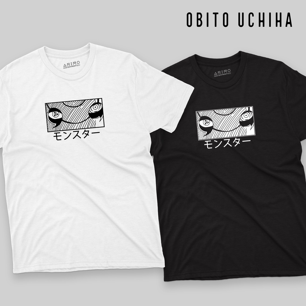 Obito Uchiha T-Shirt Tobi Akatsuki Naruto Japanese Anime Black Shirt All Size