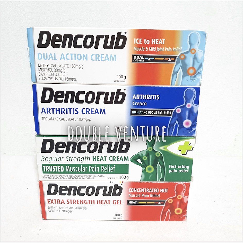Dencorub Extra Strength Heat Gel / Regular Strength Heat Cream