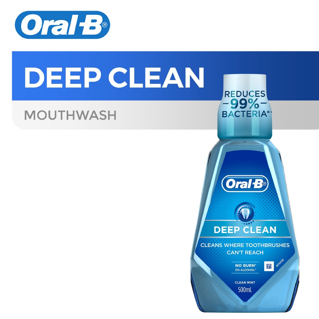 Oral B Deep Clean Mouthwash 500ml | Shopee Philippines