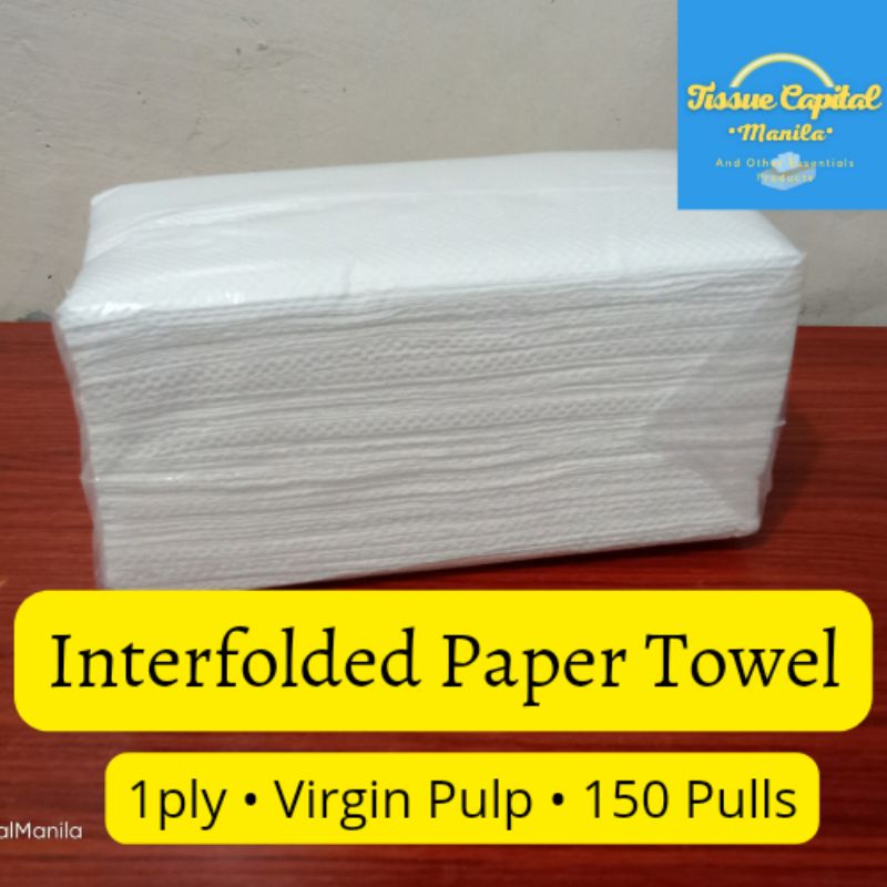 Tissue Capital Manila Paper Towel Interfolded Tissue Virgin Pulp Pulls Shopee Philippines