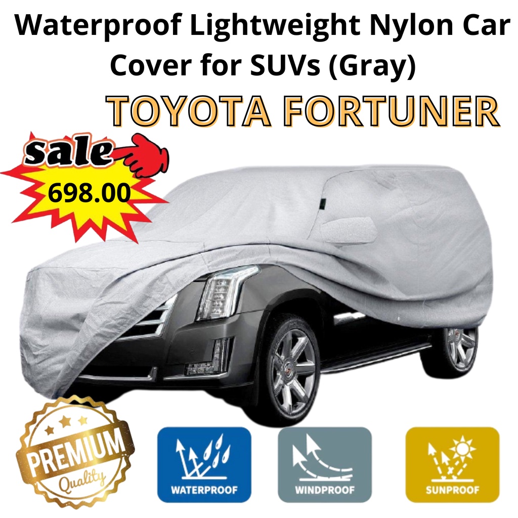 TOYOTA FORTUNER - Waterproof Car Cover With Free Chamois Towel | COD ...