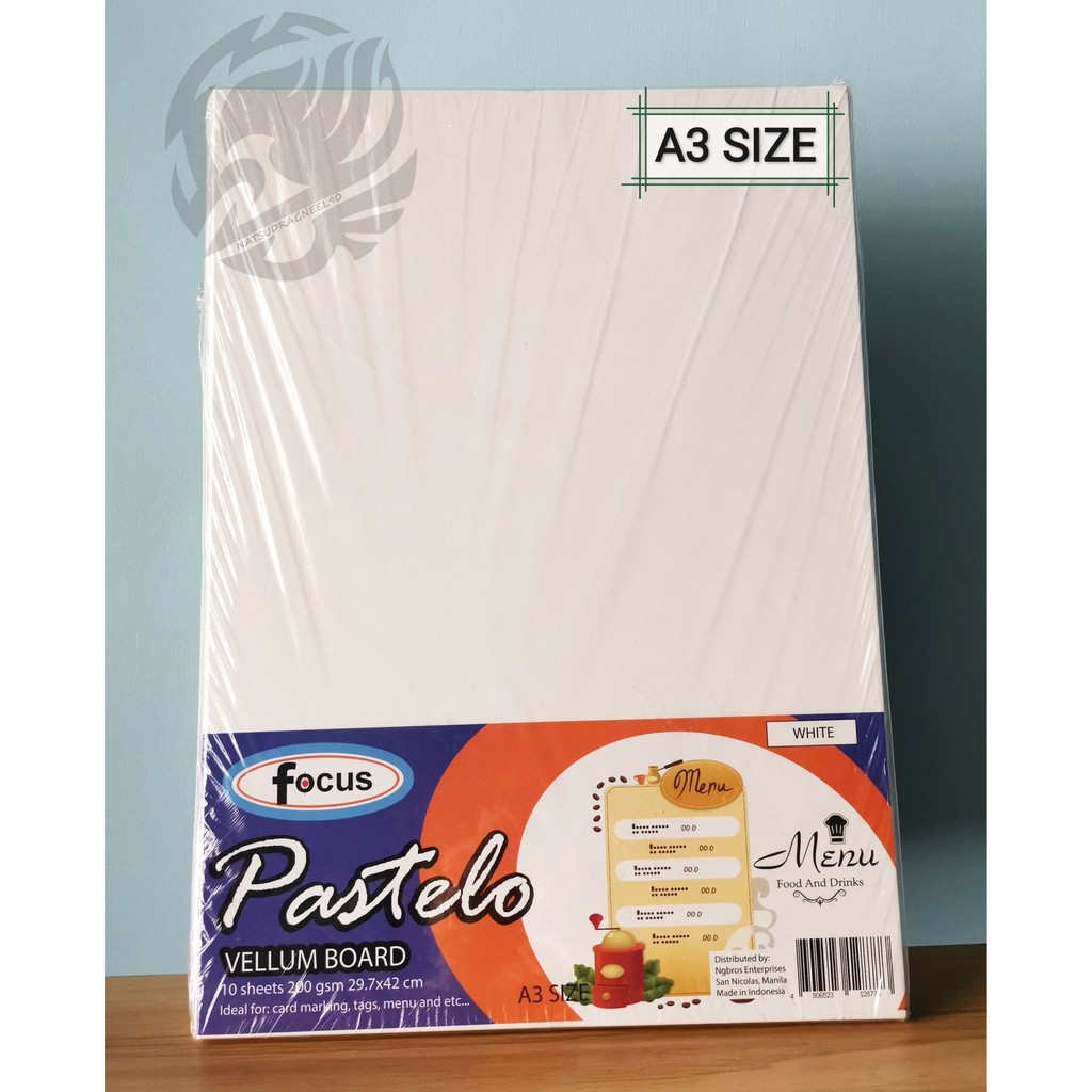 Pastelo Board / Vellum Board [A3 Size/50 sheets] Shopee Philippines