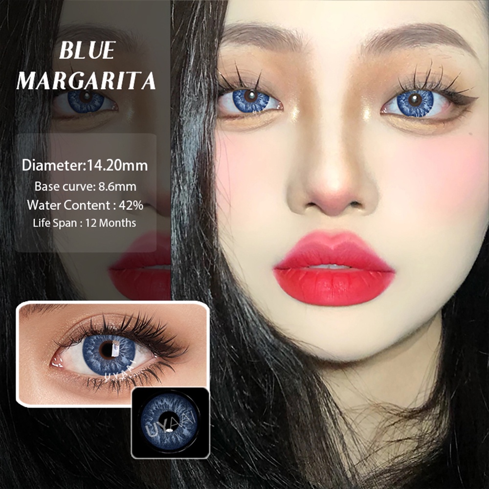 UYAAI 1 Par (2 pieces)Colored contact lenses for eyes Top Brand contact lens New york blue