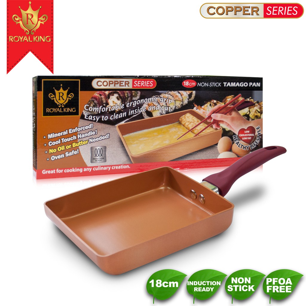 Royal King 18cm Induction Ready Multi purpose NonStick Copper Tamago