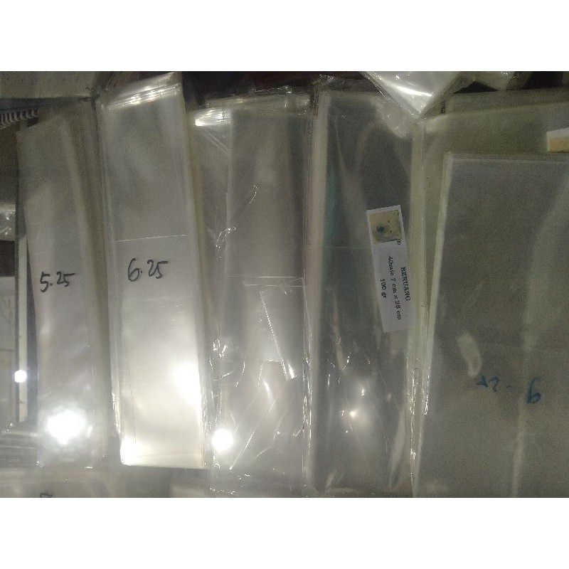 40mic CLEAR GLASS OPP PLASTIC size 5x25 6x25 7x25 8x25 9x25 10x25 cm ...