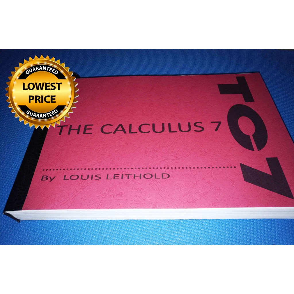 TC7 The Calculus 7 LEITHOLD (two in a page printing) (PRE-ORDER ...