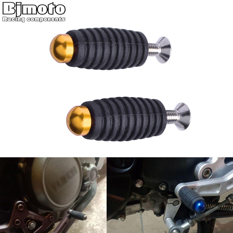 6mm CNC Gear Shift Brake Lever Footpegs Foot Peg Footrest Rearset Motorcycle - Foto 10