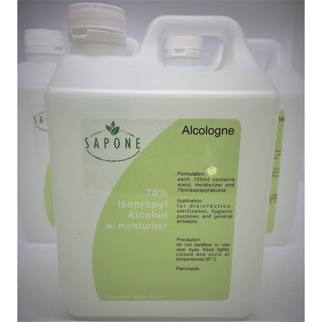 Refill 1L Alcologne w/ 70% isopropyl alcohol (cucumber melon) | Shopee ...