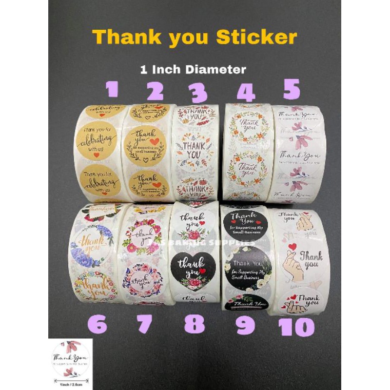 500 pcs Thank You Sticker Self-Adhesive Sticker Label Thank You Sticker ...