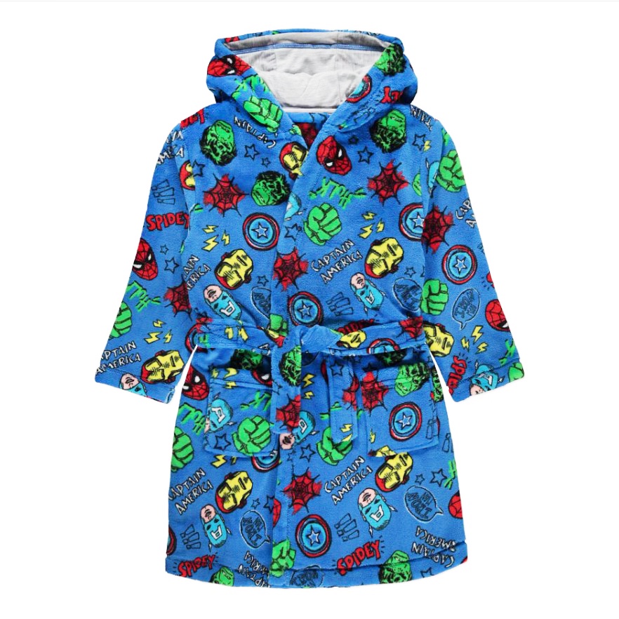 Kids Spiderman Super Marvel Mario Bros. Little & Big Boys Dressing Gown