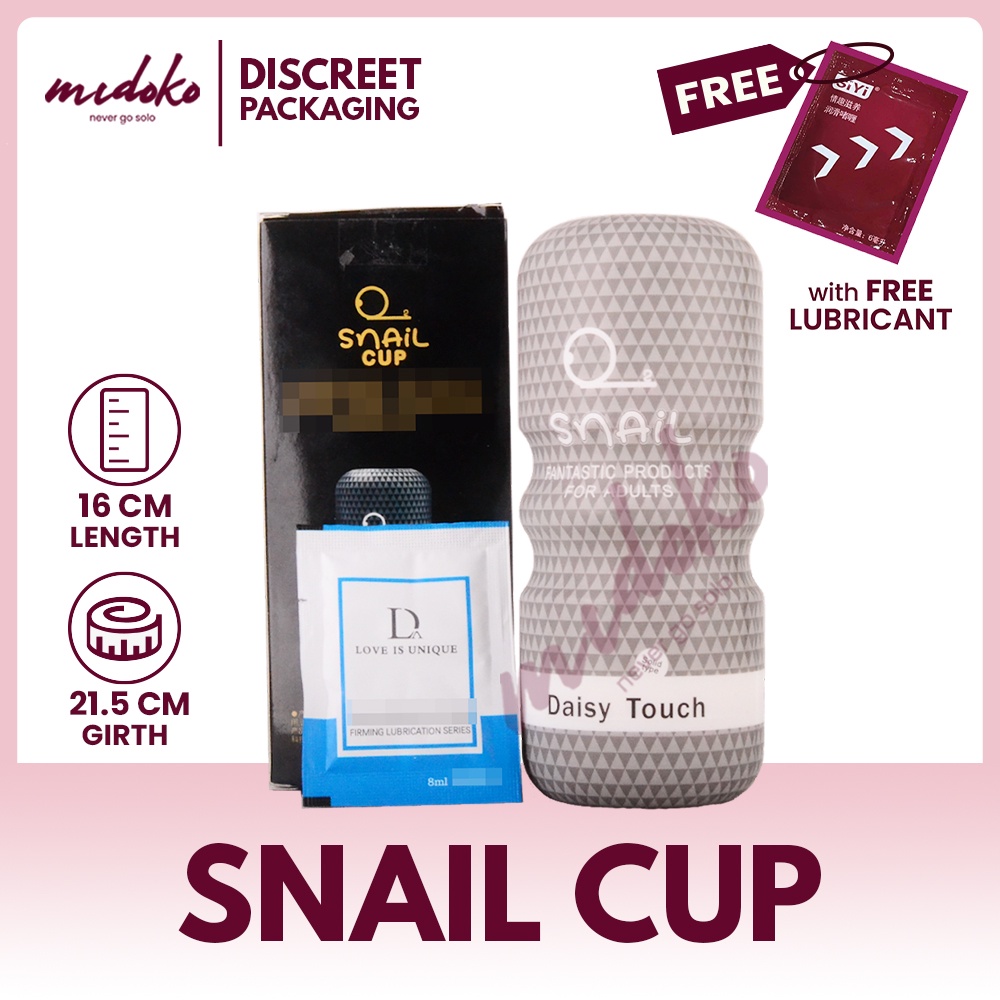 Midoko Snail Adult Cup Masturbator Cup For Men Daisy Touch Adult Sex Toys For Boys Black 3882