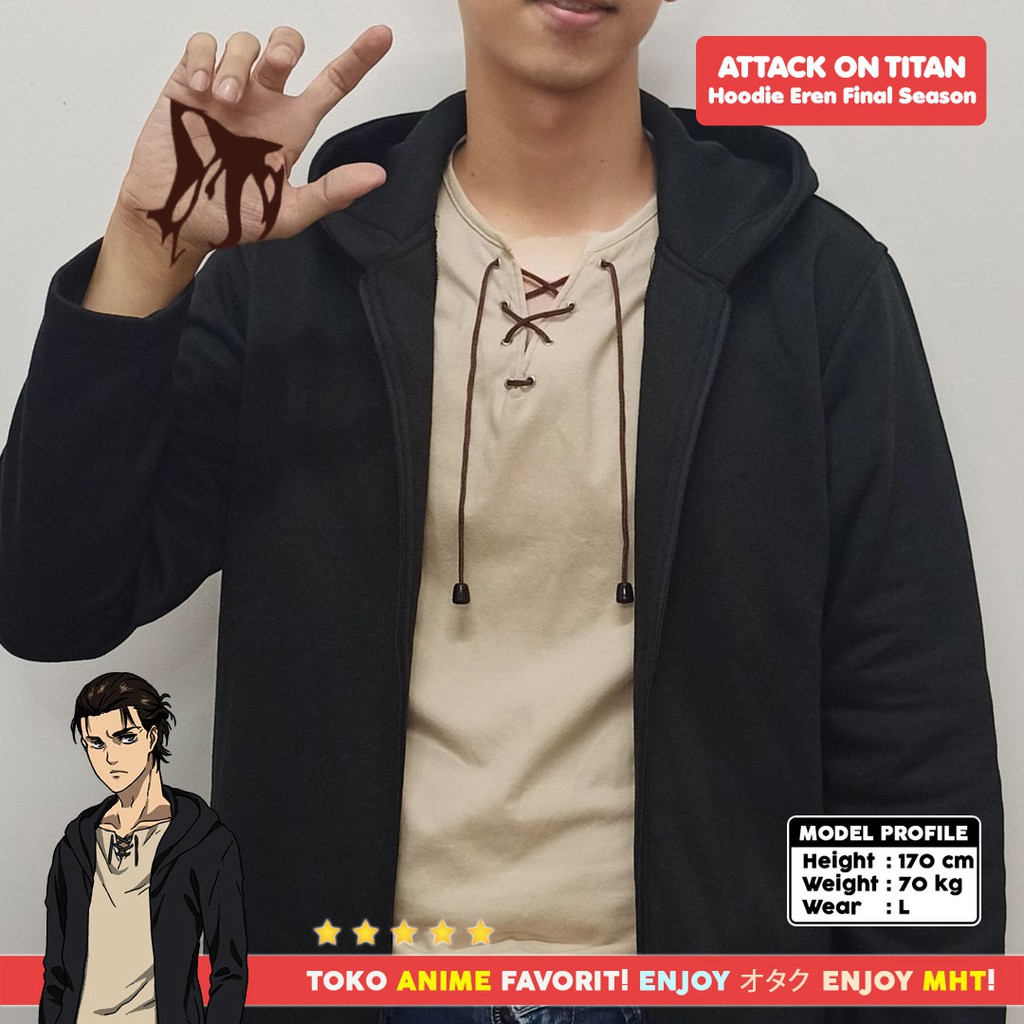 Aot Attack On Titan Hoodie Jacket Eren Yeager Final Season Yaegerist SET T Shirt Cosplay MyHobbyTown Shopee Philippines