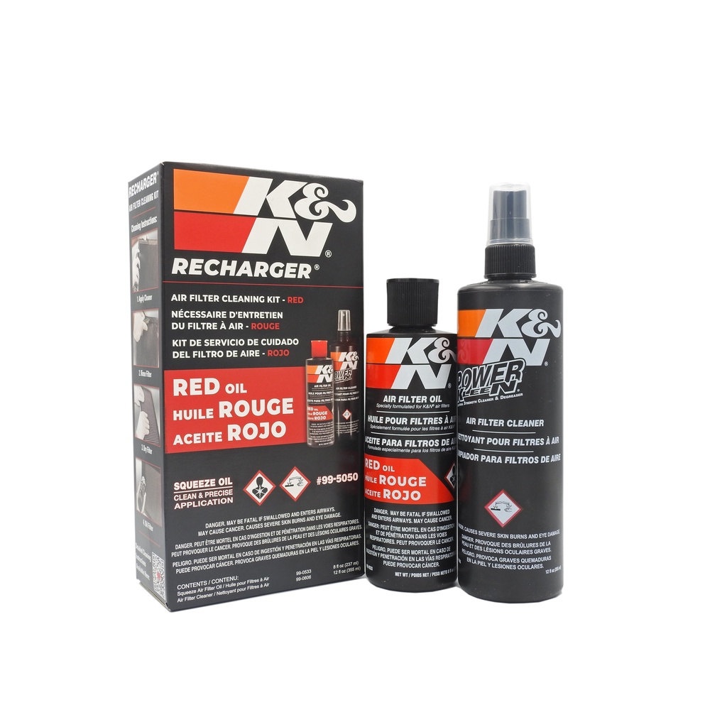 K&N Recharger Squeeze Oil Air Filter Cleaning Kit (995050) Shopee