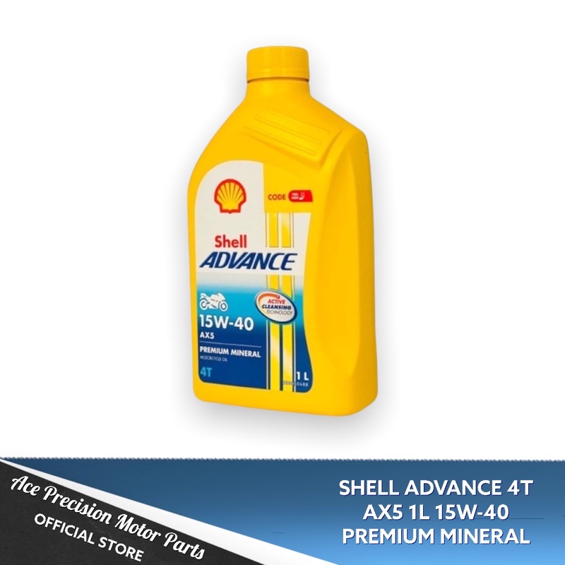 SHELL ADVANCE AX5 4T 15W/40 1LITER | Shopee Philippines