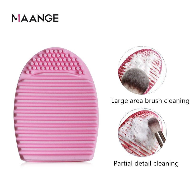 MAANGE 1 Piece Scrubbing Egg Makeup Brush Cleaner Silicone Cleaning