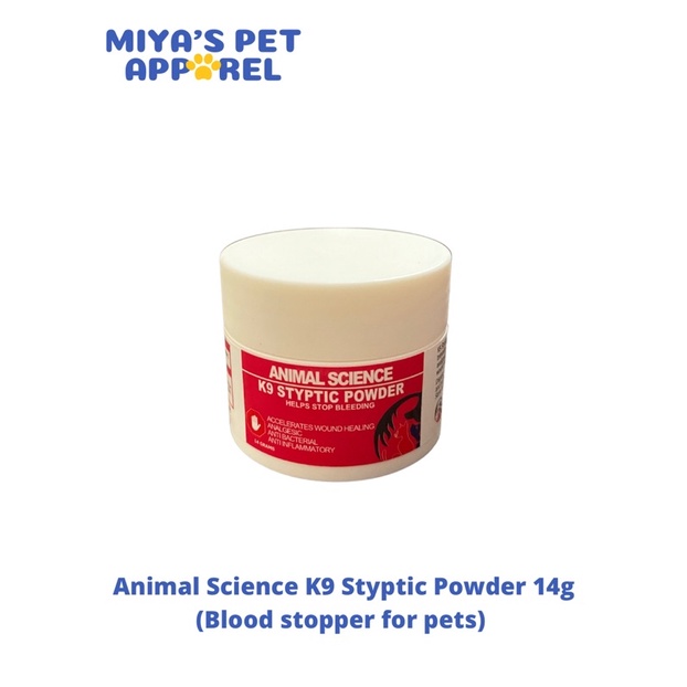 Animal Science K9 Styptic Powder blood stopper for pets 14g Shopee