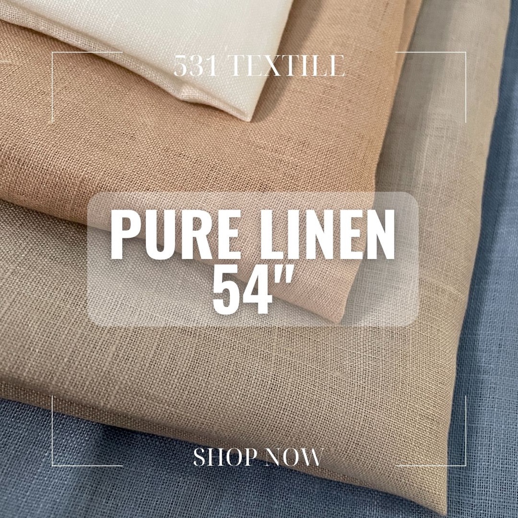 100% PURE LINEN FABRIC/TELA 54 FOR TOPS POLOS