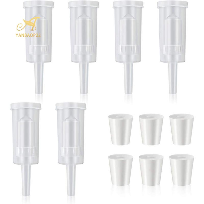 home lifeFermentation Airlock, 6 Pack Brewing Airlock Wine Beer Airlock