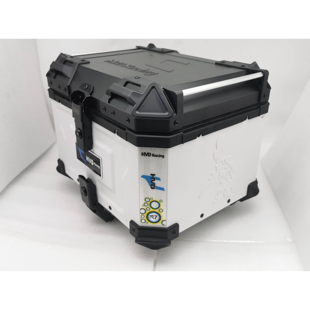 Motorcycle TOP BOX HVD Racing ALLOY 45L/55L No Backrest Pad (silver ...