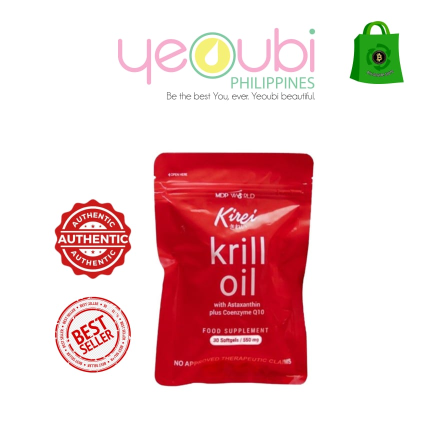 Kirei Krill Oil with Astaxanthin plus Coenzyme Q10 (550mg x 30 Softgels