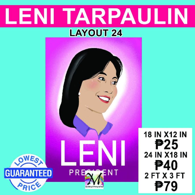 Leni robredo election tarpaulin layout 24 | Shopee Philippines