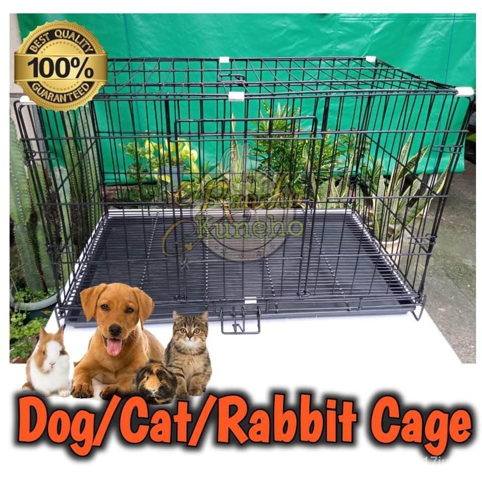 Dog cage/cat cage/ rabbit cage (collapsible and with poop tray | Shopee ...