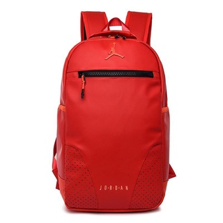 Red leather jordan store backpack