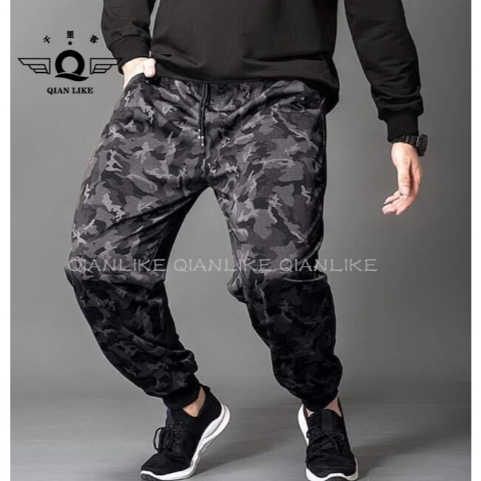 【M8XL】Plus Size Jogger Pants for Men thin jogging big black jagger