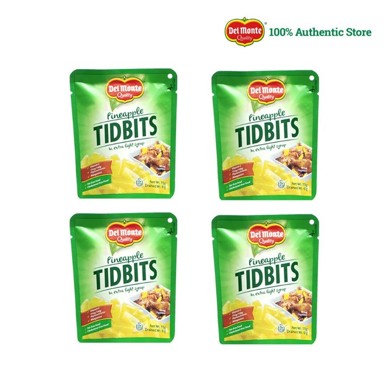 Del monte Pineapple tidbits 125g bundle of 4pcs | Shopee Philippines