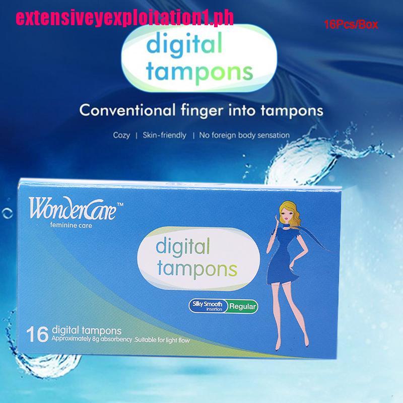 【EPPH】16Pcs/Box Super Absorbency Regular Cotton Tampons Women ...