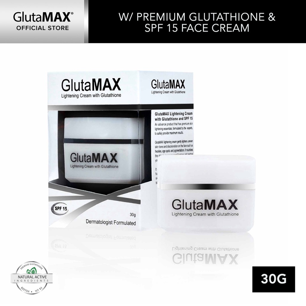 ۞ Glutamax Lightening Face Cream 30g W Glutathione Spf 15 Shopee Philippines 8853