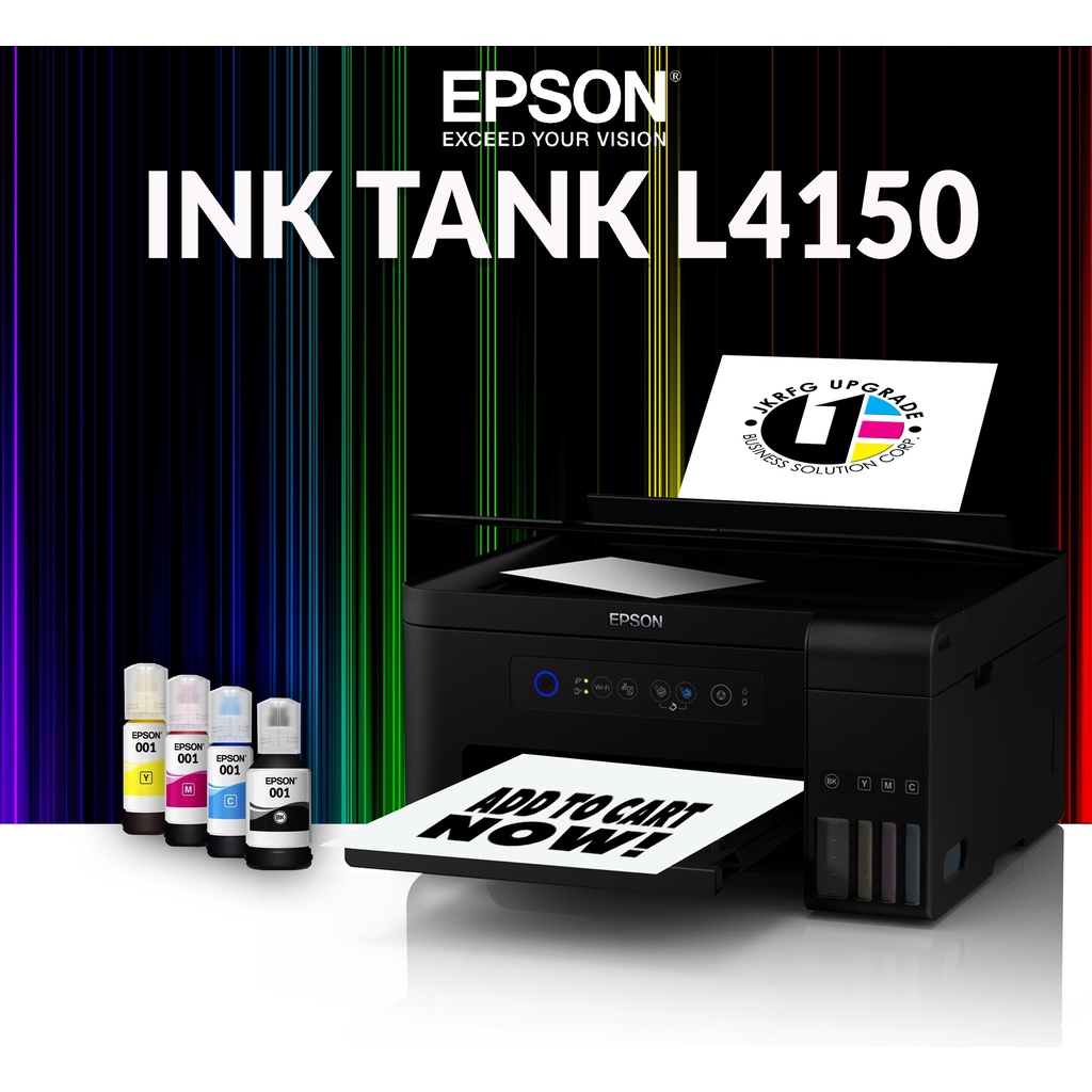Epson L4150 Wi Fi All In One Ink Tank Printer 4150 Borderless Printing Shopee Philippines 5668