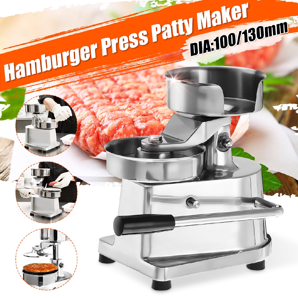 130 mm manual hamburger patty press machine hamburger meat pie making ...