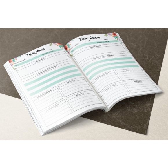 Teacher Lesson Plan Floral Design PDF Printable Planner | Shopee ...