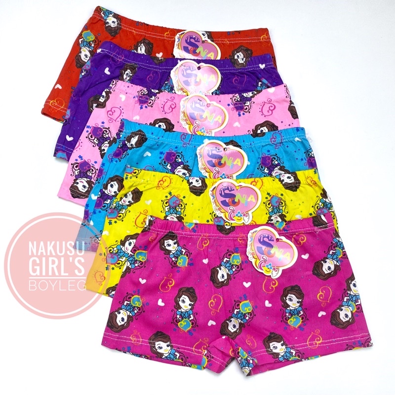 Nakusu 12Pieces Kid's/Girl's Characters Shorts Boyleg Underwear Peppa ...