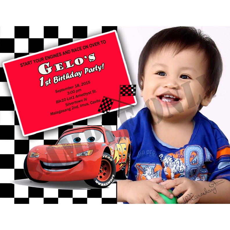 Birthday Invitation Cars Theme Shopee Philippines