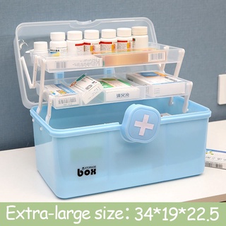 Double Layer Large Capacity Medicine Organizer Box Portable First Aid –  BABACLICK