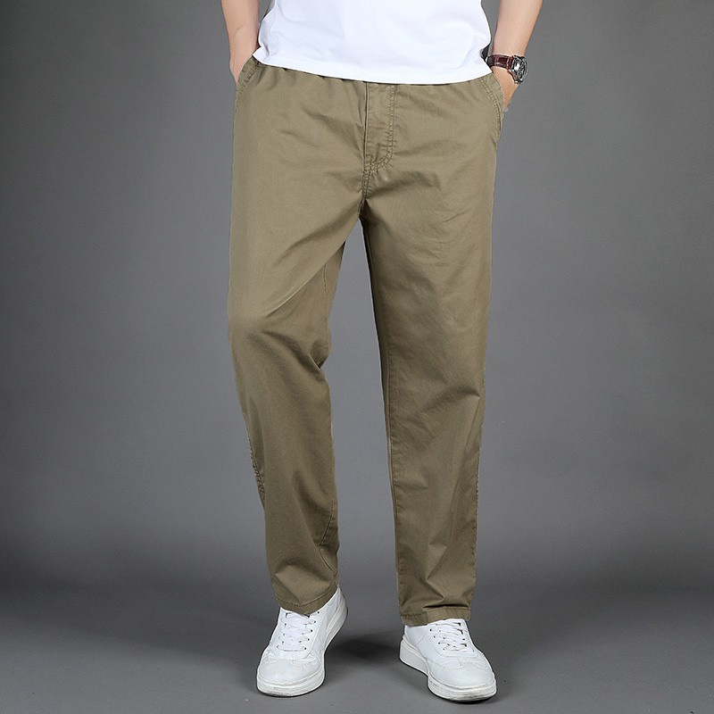 M-6XL Plus Size Men's Cotton Slack Pants Fashion Office Formal Pants ...