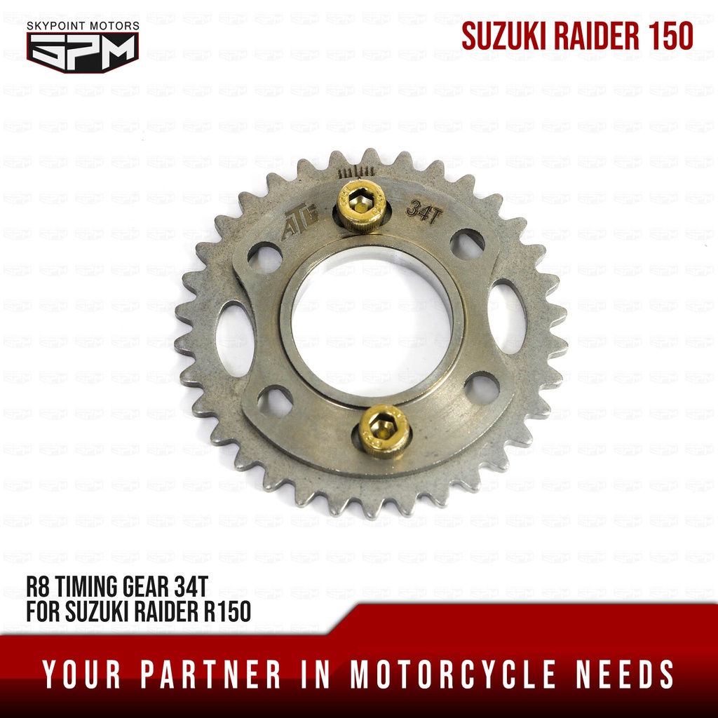 R8 MOTORCYCLE TIMING GEAR 34T FOR SUZUKI RAIDER 150 MADE IN THAILAND ...