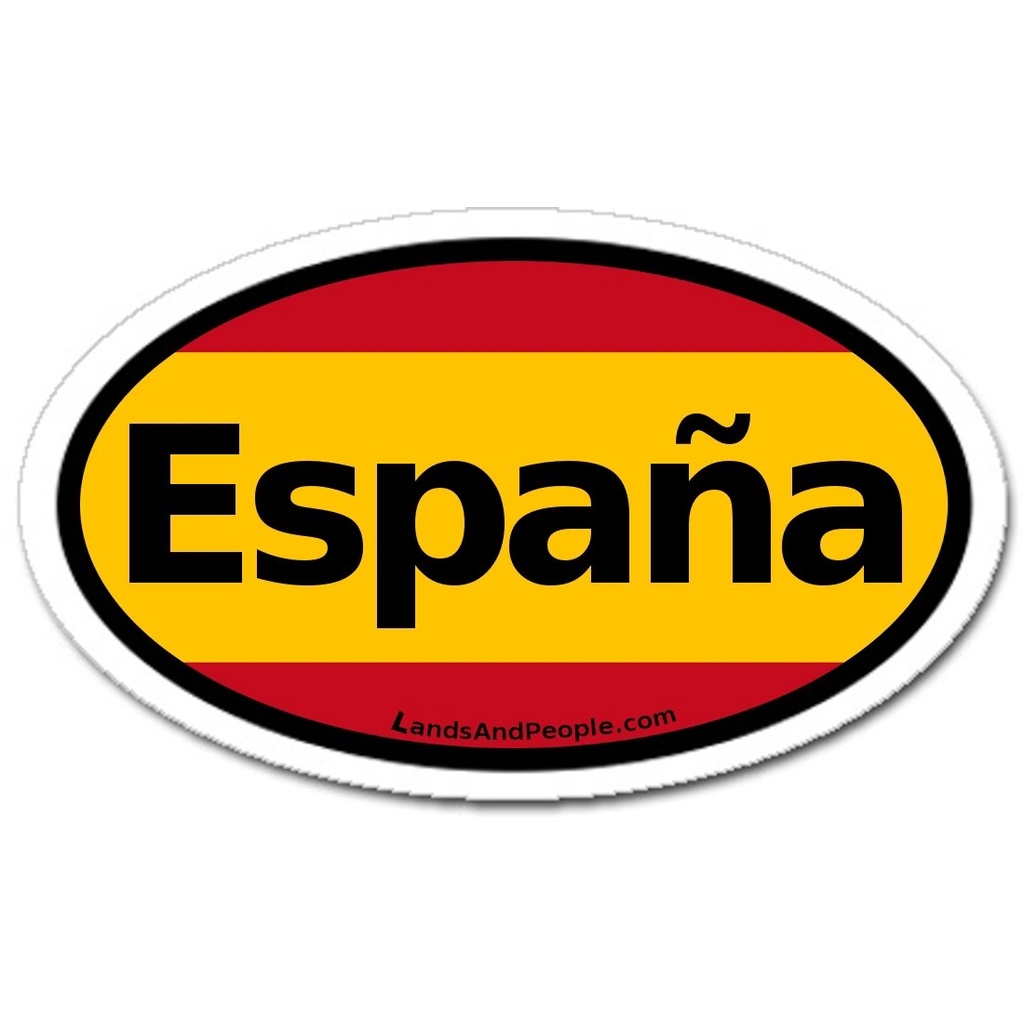 2Pack España Spain in Spanish and Spanish Flag Car Bumper Sticker Decal