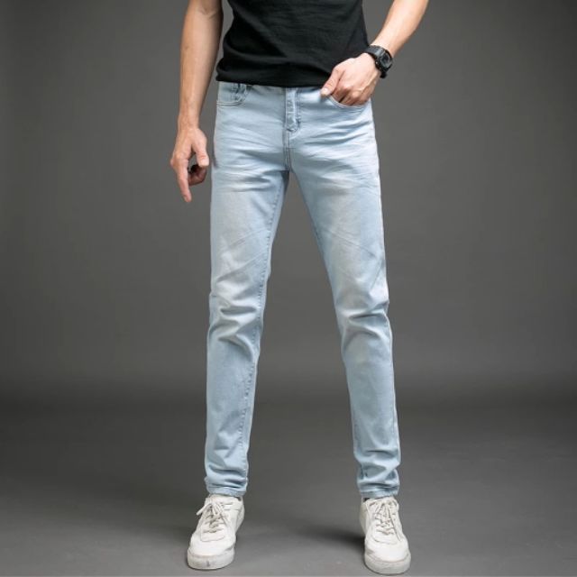 Light blue Jeans For Men Skinny Stretchable Pants