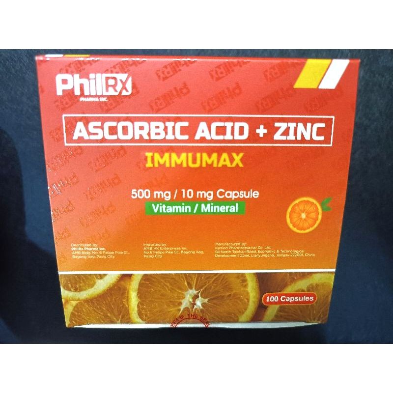 Ascorbic Acid Plus Zinc Immumax Vitcee Plus Vitamins 100 Capsules Xtracee Shopee Philippines