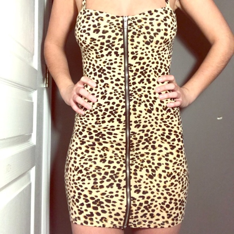 H&m leopard hotsell print dress