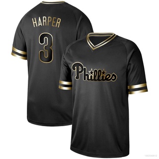 Bryce Harper Black & Gold Philadelphia Phillies Baseball Jersey